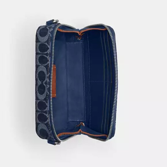 Coach Charter Slim Messenger CAS41 Signature Blue Denim Leather Crossbody ORGPKG - Picture 12 of 12